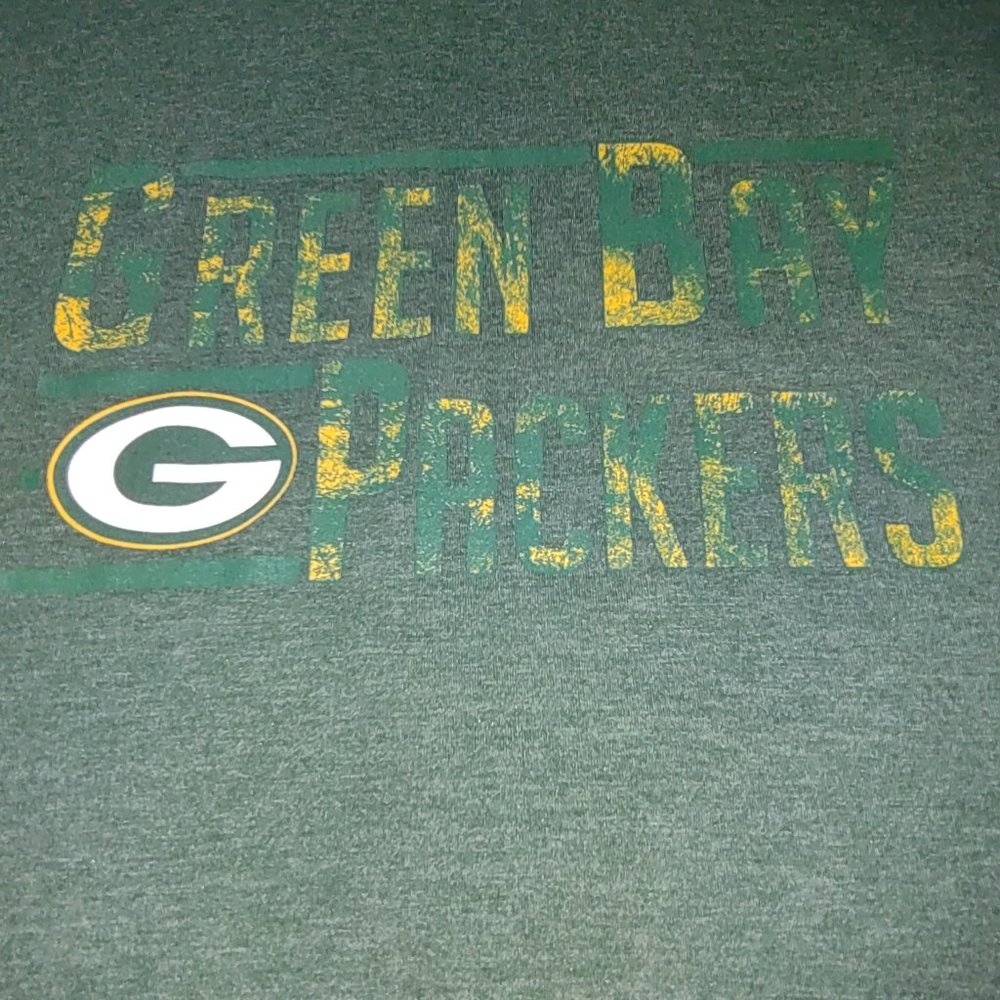 Majestic Green Bay Packers Distressed Design T-Shirt Unisex Size XL